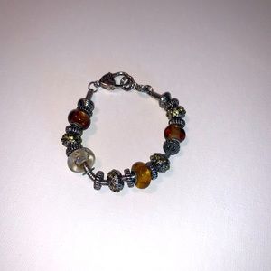 Stone and beaded bracelet